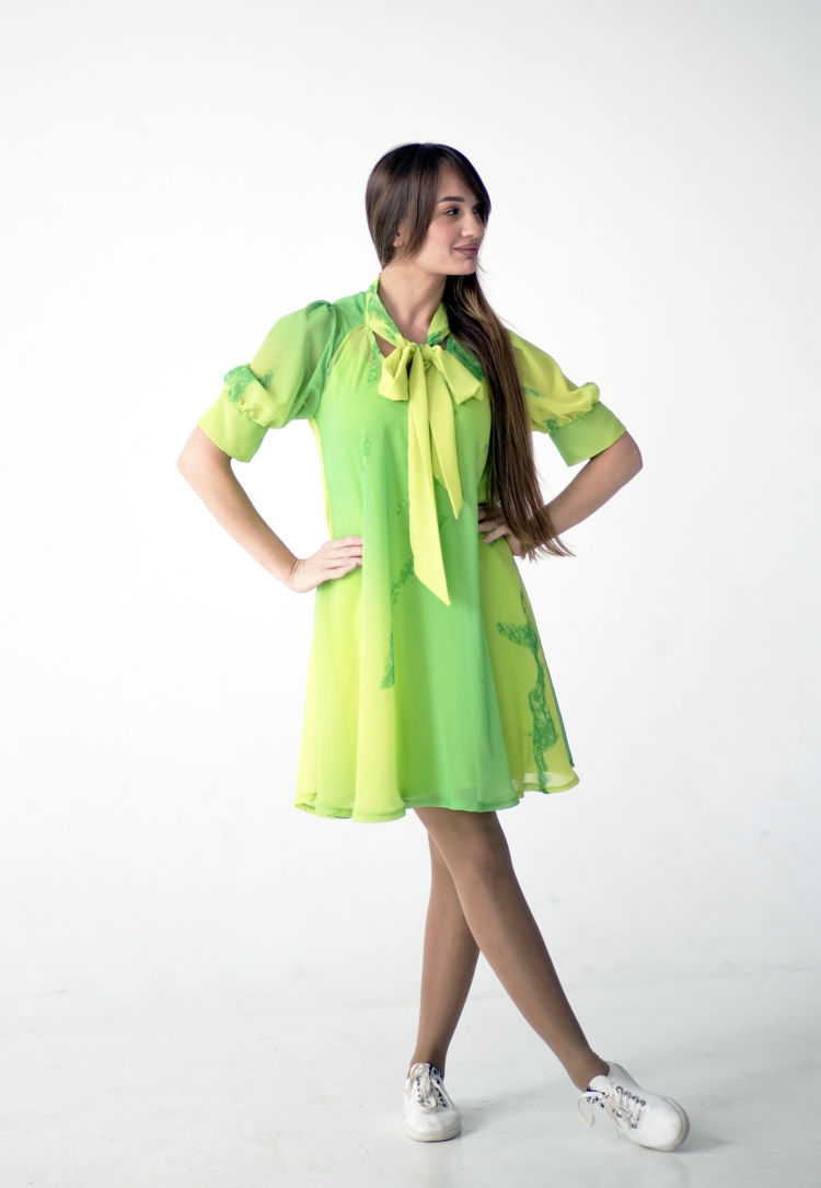 Зеленое платье Lime 6322