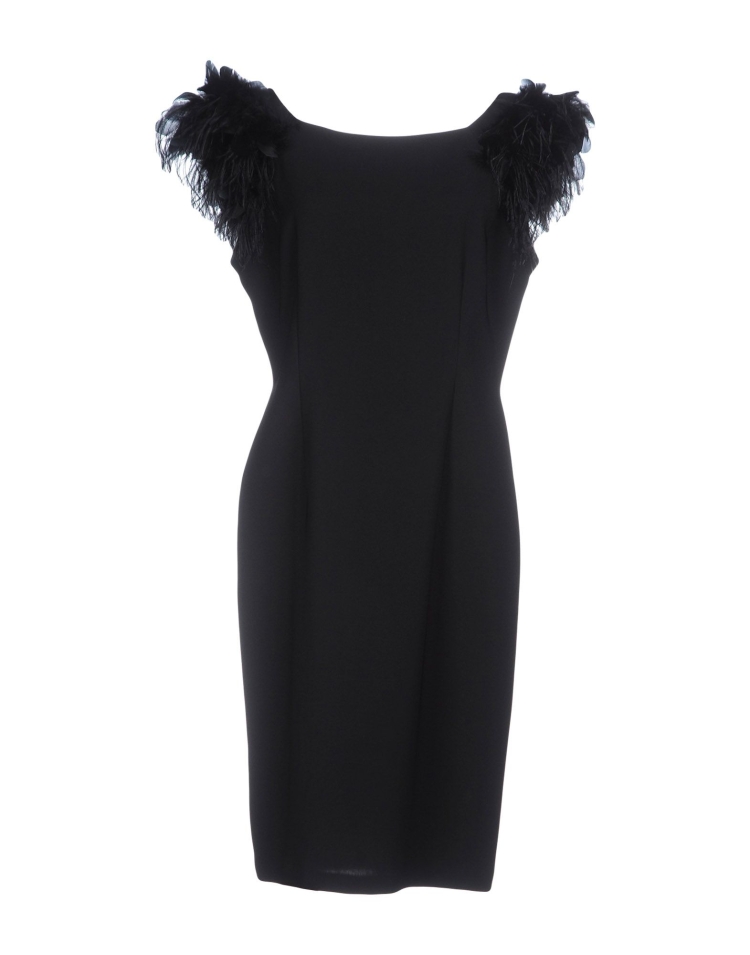 Платье с перьями короткое