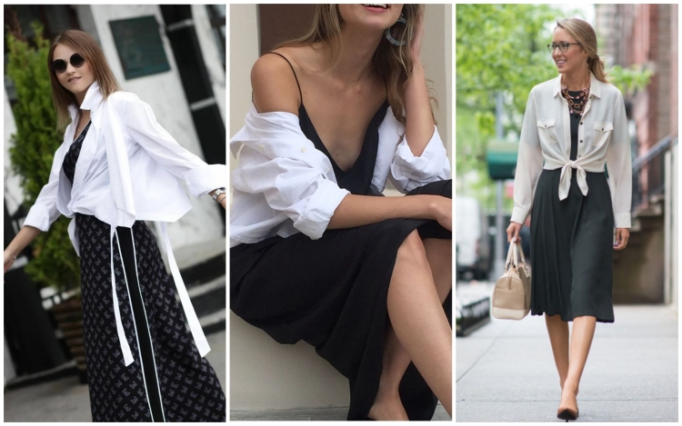 Платье поверх футболки