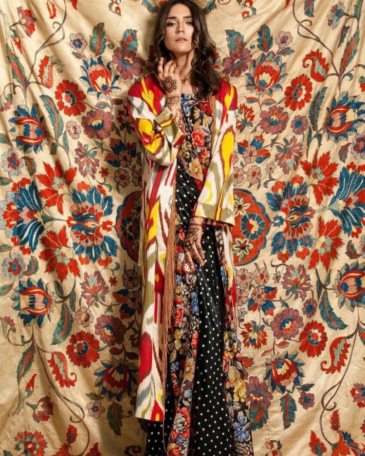 Узбекский шелк икат