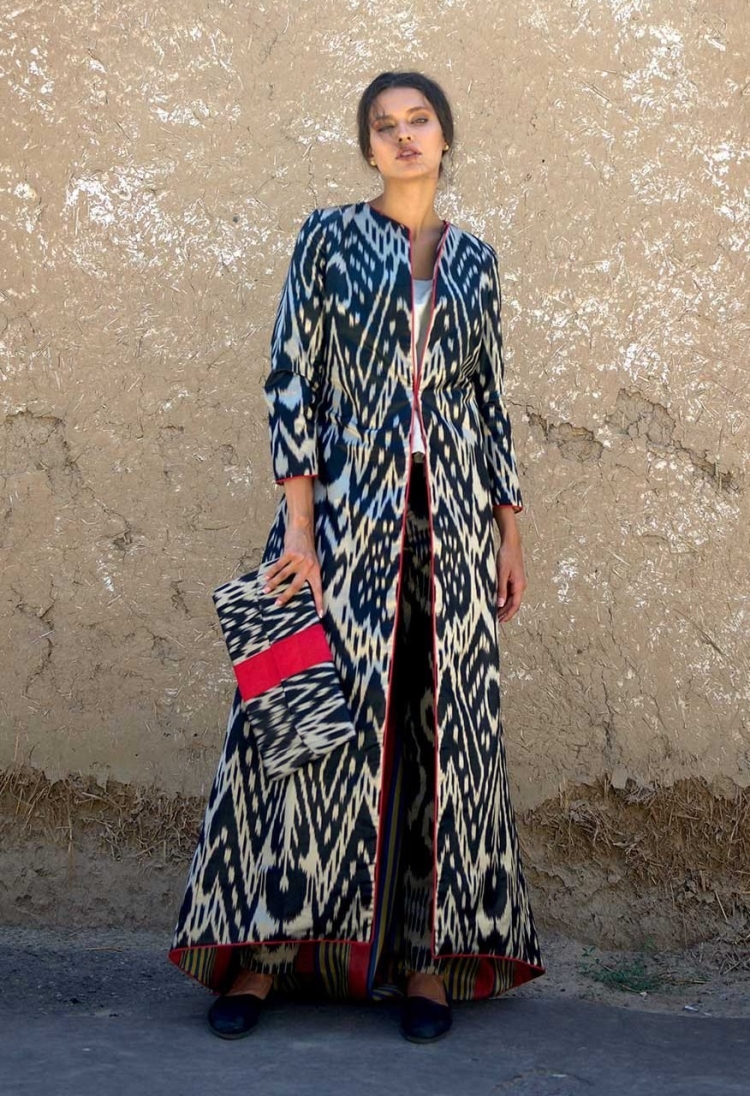 Платье из узбекской ткани