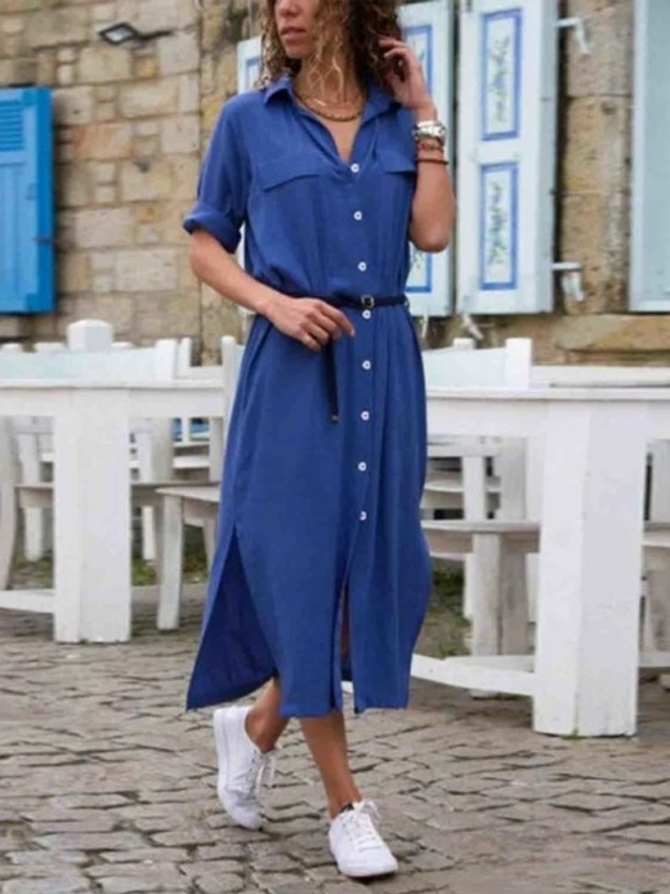 Платье рубашка длинное летнее