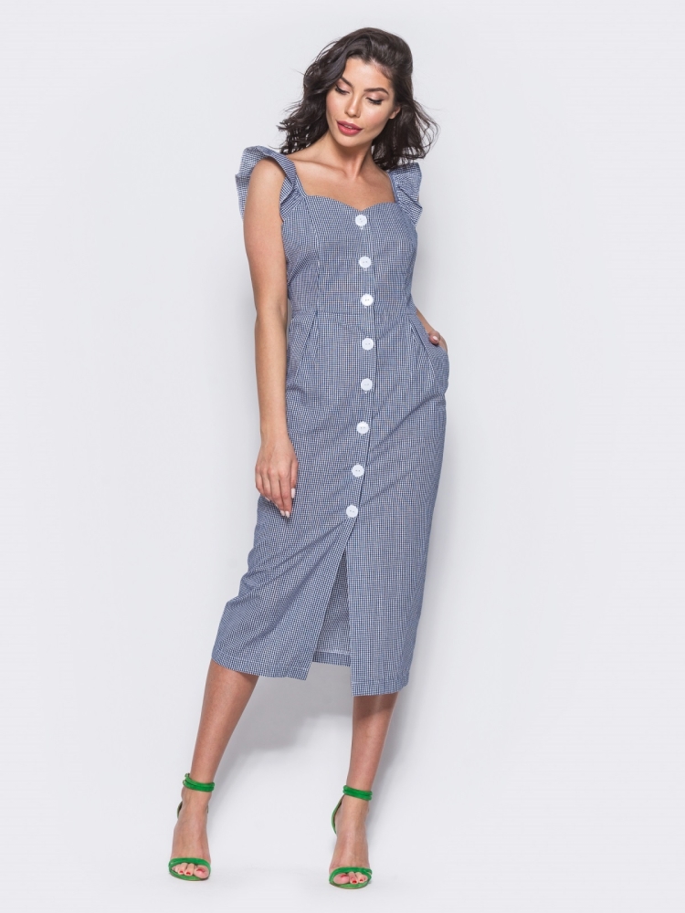 Платье-сарафан на пуговицах