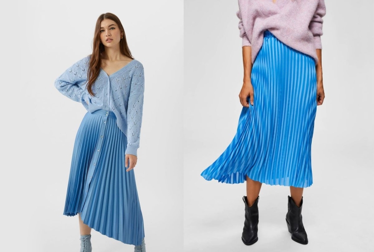 Костюм с люрексом водолазка и юбка