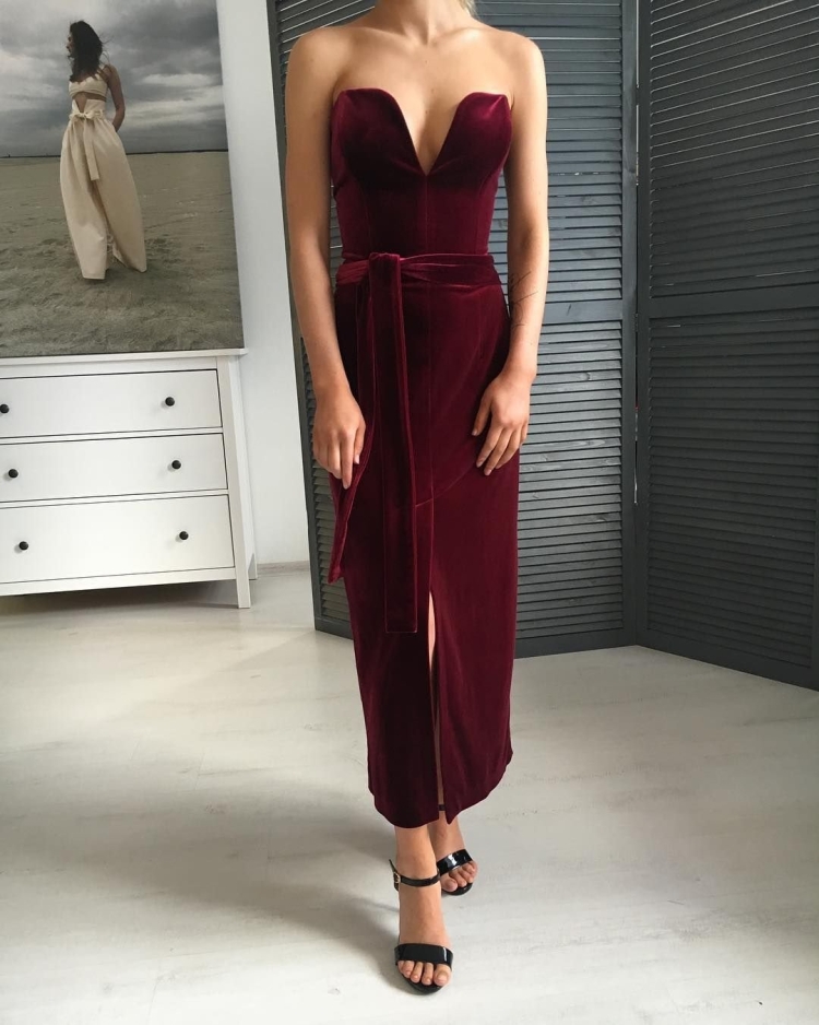 Namelazz красное платье корсет