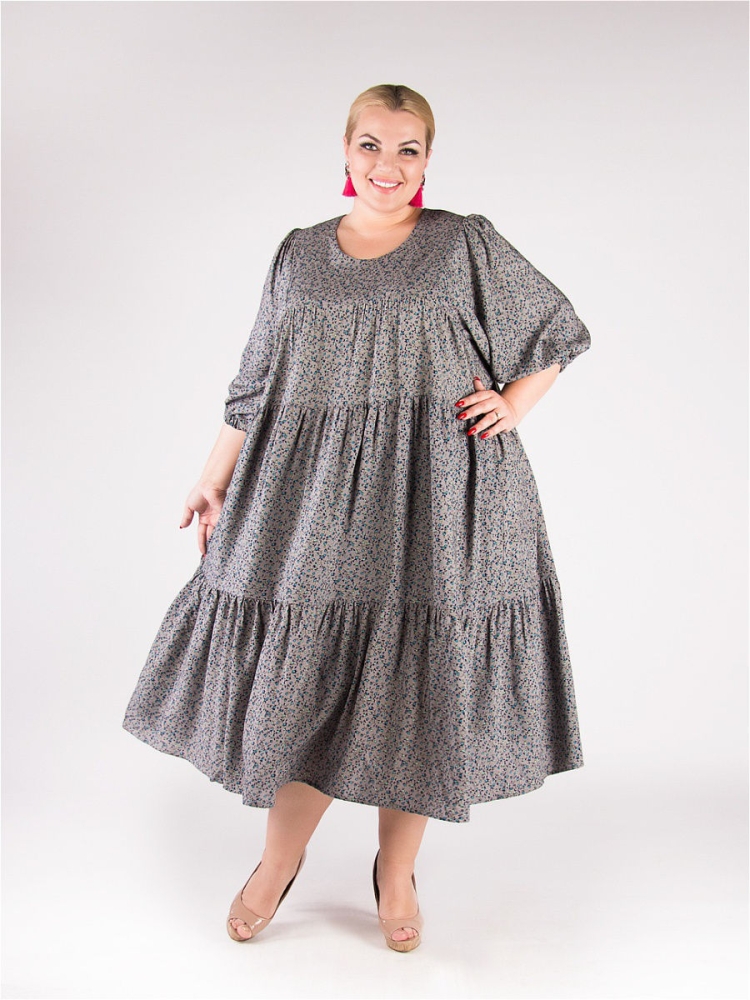 Платье свободного покроя для полных