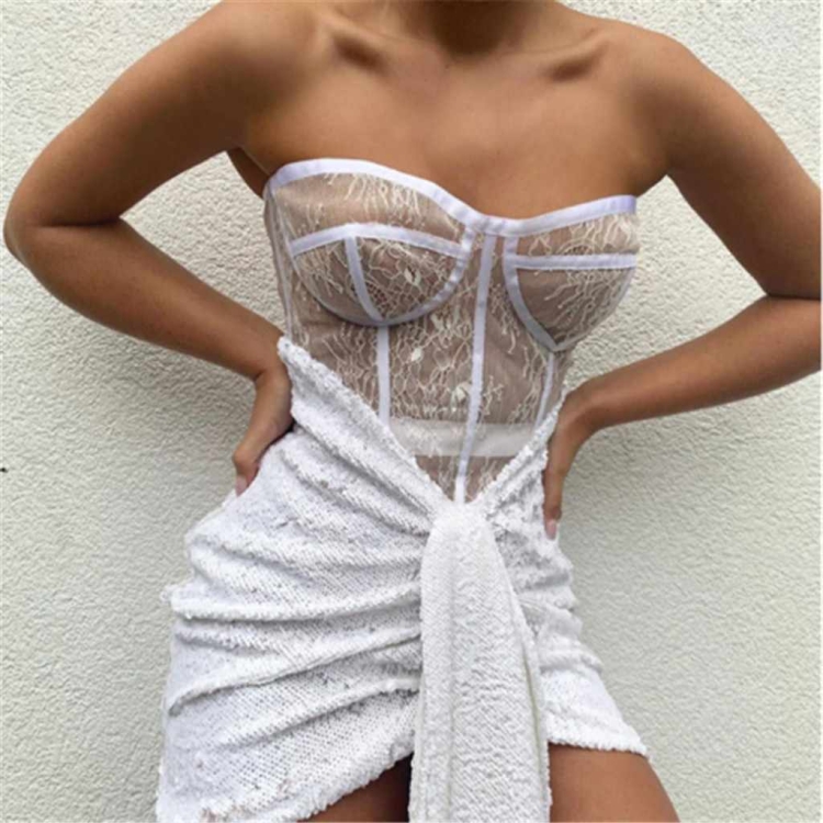 Топ корсет прозрачный