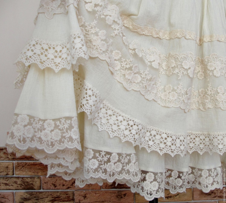 Летние юбки с кружевами