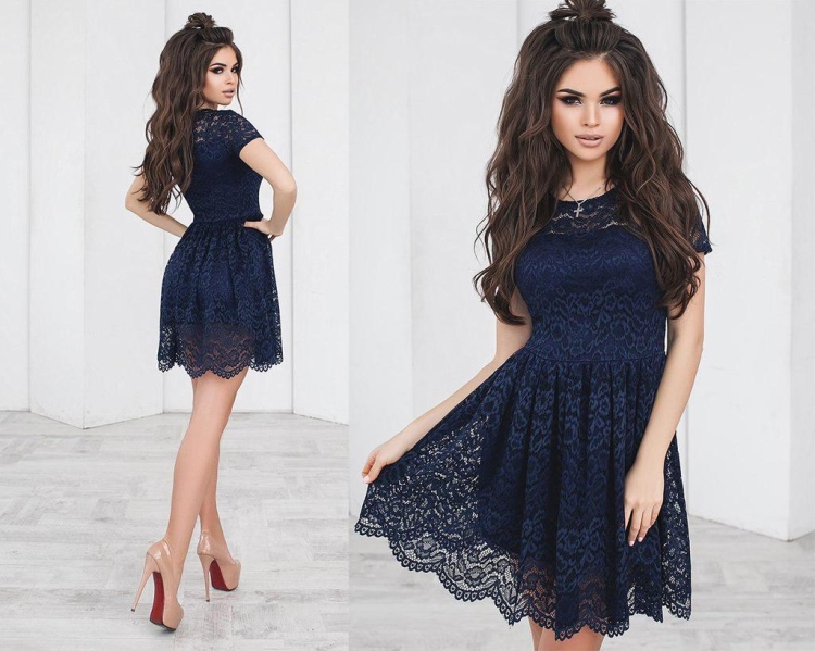 Гипюровое платье короткое