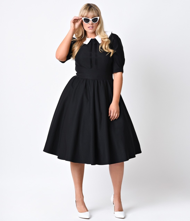 Платье клеш для полных