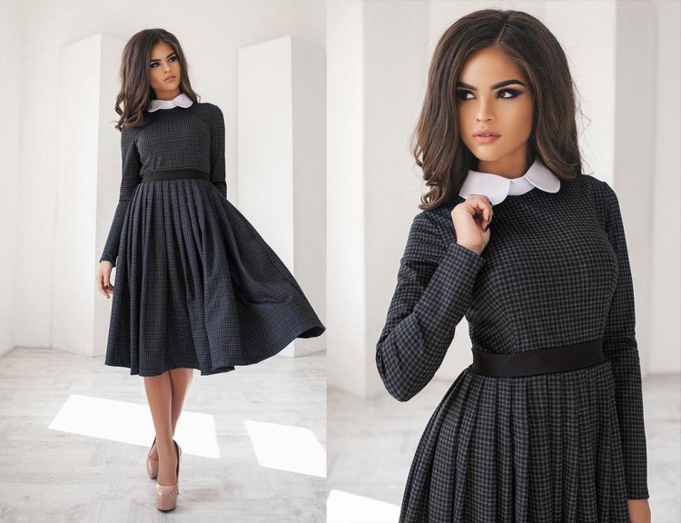 Фасоны теплых платьев