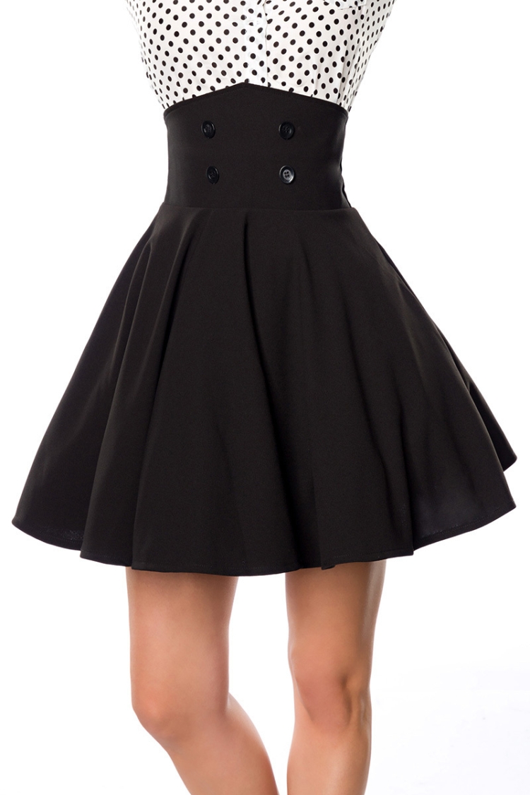 Юбка Карен милен с завышенной талией черная