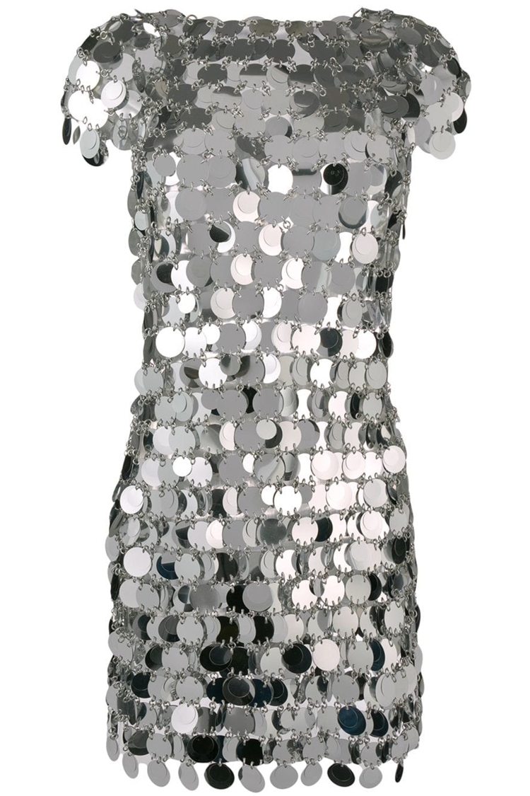 Белое платье Пако Рабан