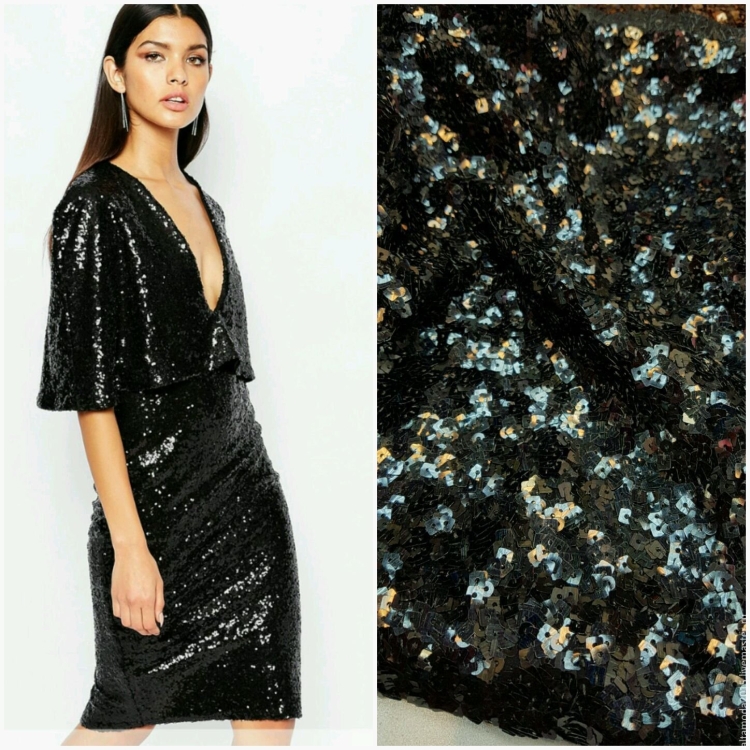 Sali venta платье черное с пайетками