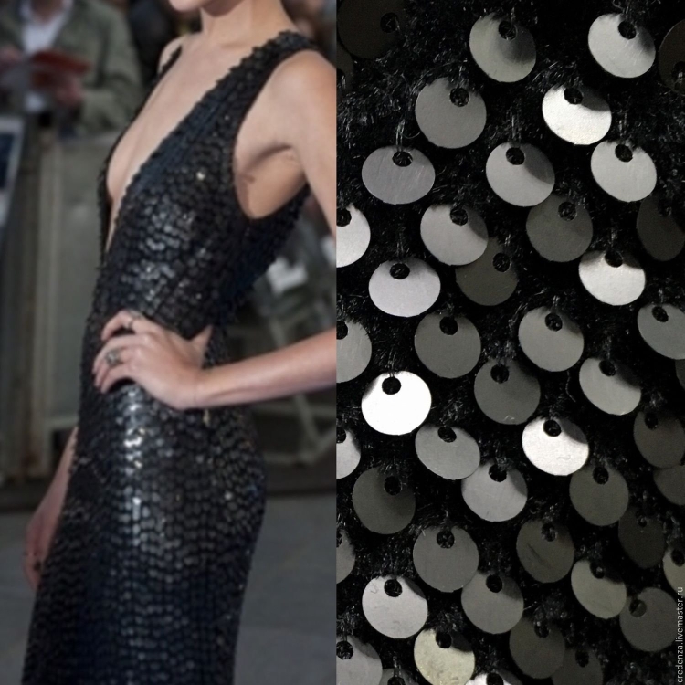 Пайеточная ткань чешуя