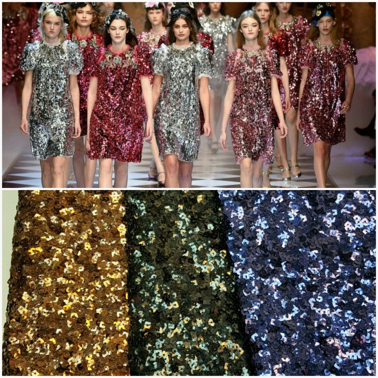 Блестящий материал для платья