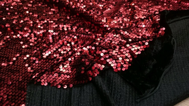 Seam платье с пайетками бордовое