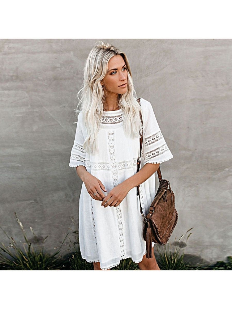 Белая летняя туника