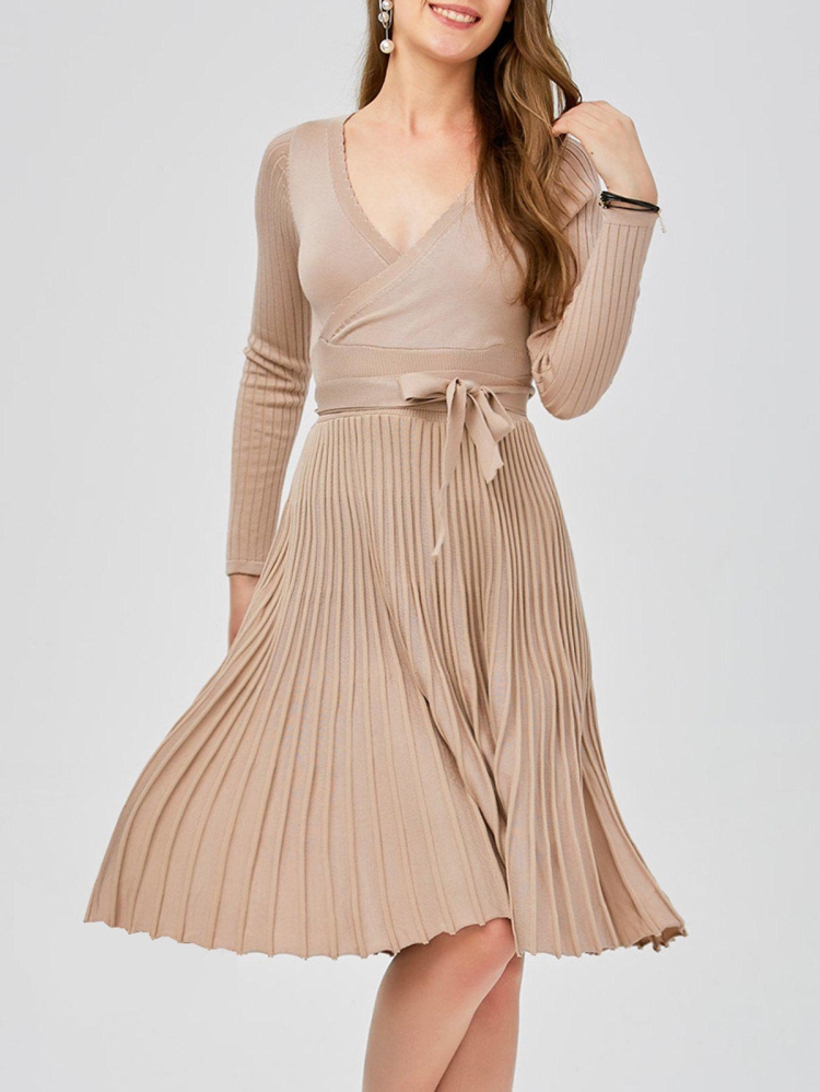 Шифоновая юбка бежевая