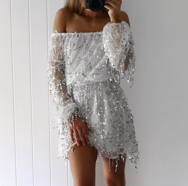 Платье из глиттера