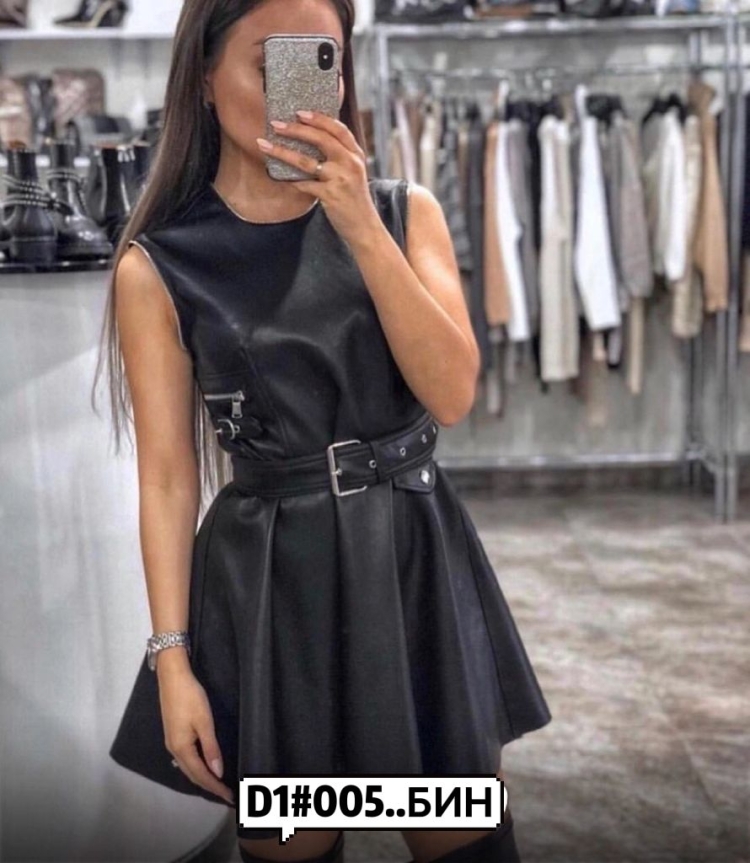 Кожаный пояс для платья