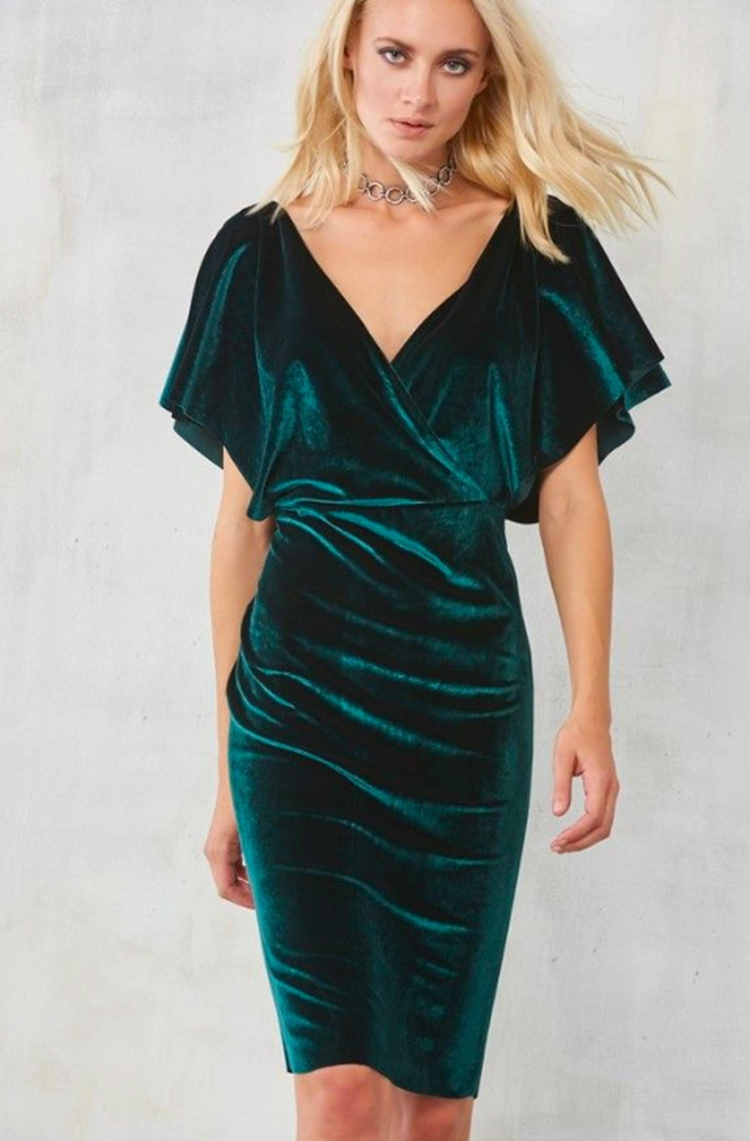 Marlen платье зеленое бархат