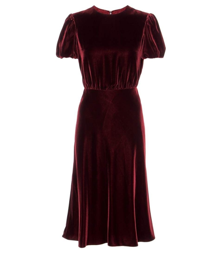 Платье макси с рукавами зеленое вельвет