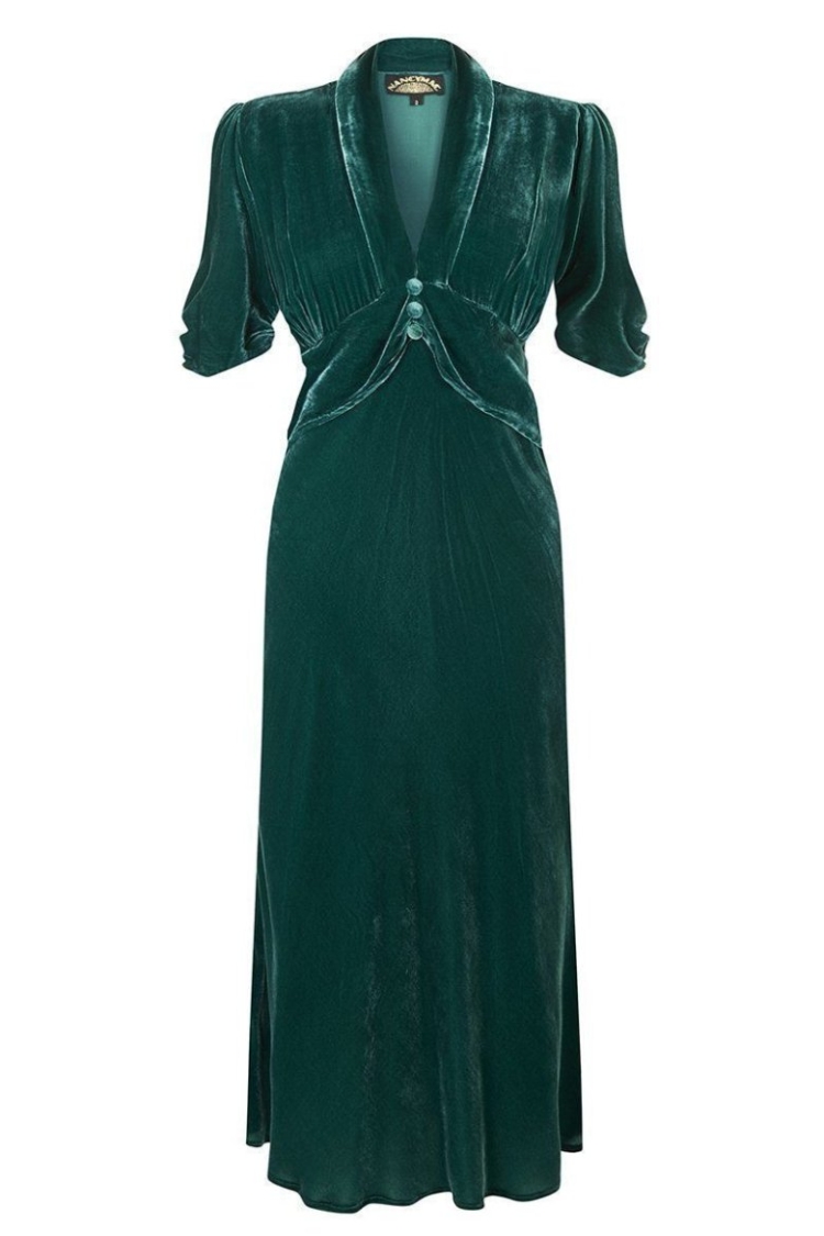 Marella зеленое бархатное платье