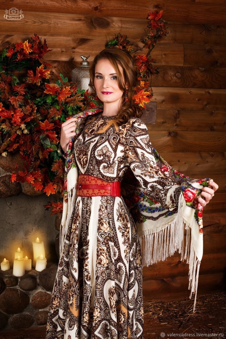 Платье в русском стиле