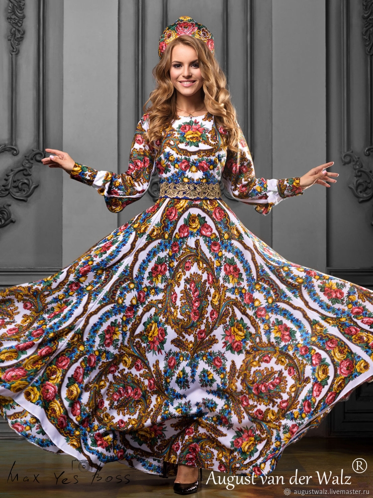 Платье в народном стиле