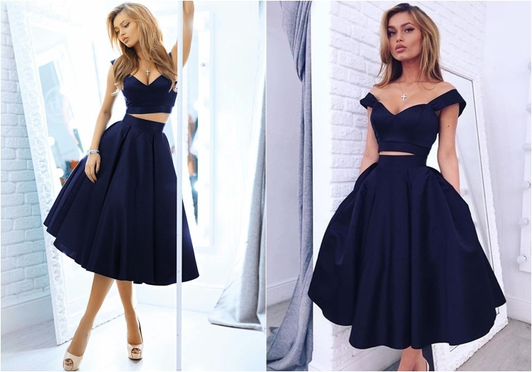 Платье с пышной юбкой чуть ниже колена