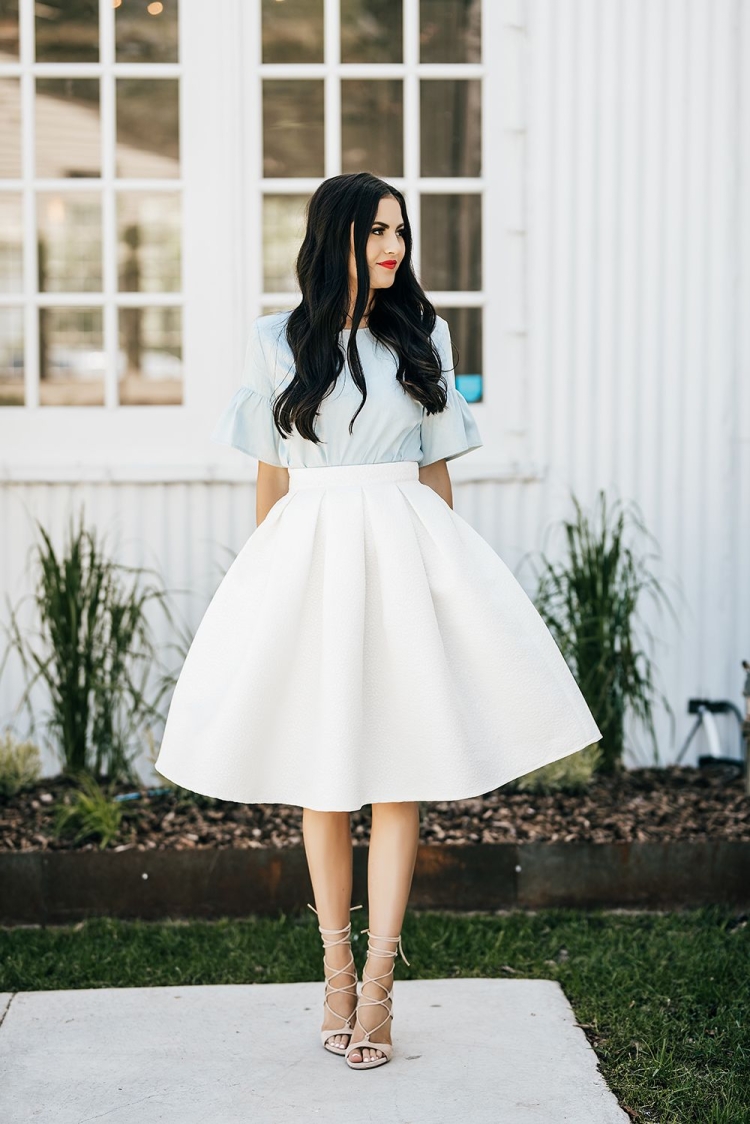 Образ с пышной юбкой