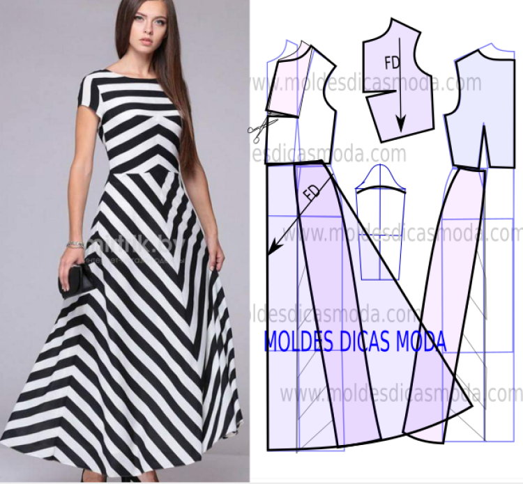 Фасоны платьев по косой