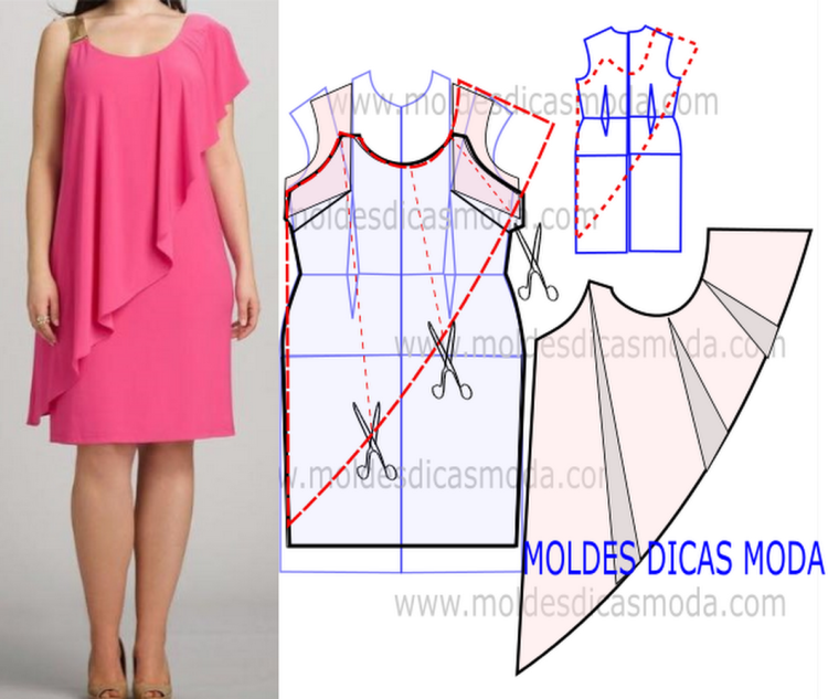 Moldes dicas Moda платье