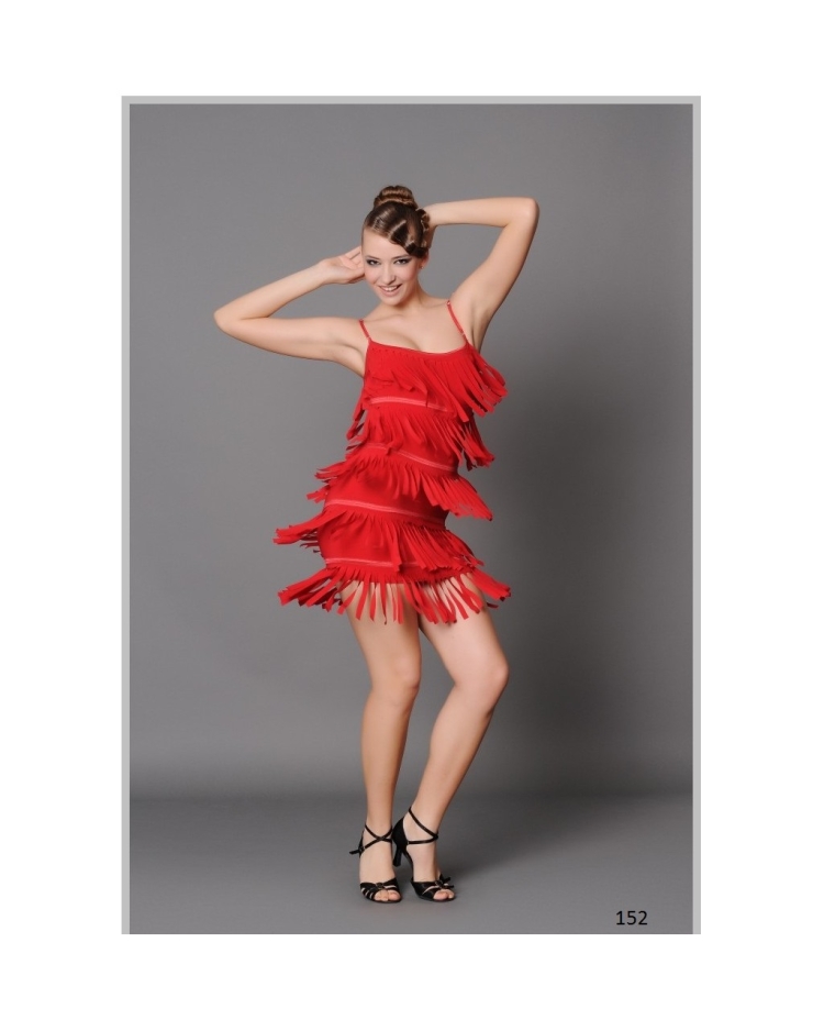 Платья латина Юниоры 1 с бахромой