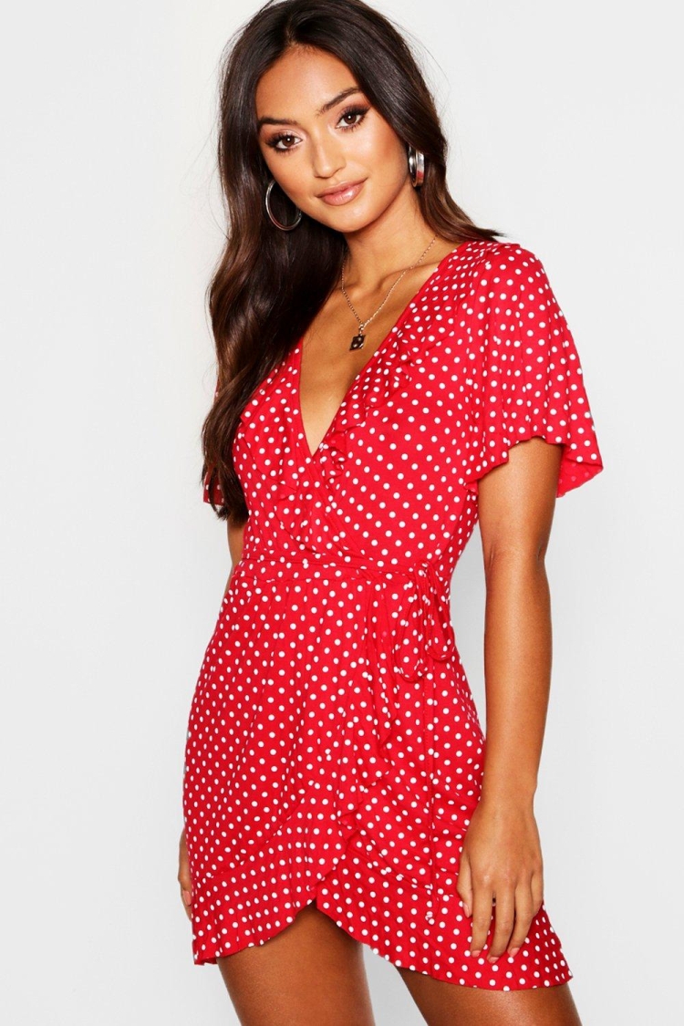 Платье халат черное в горох