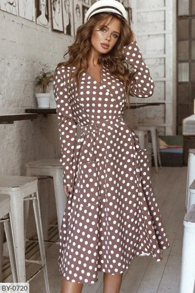 Платье миди в горох (арт. 3-1151716-271) Калиста