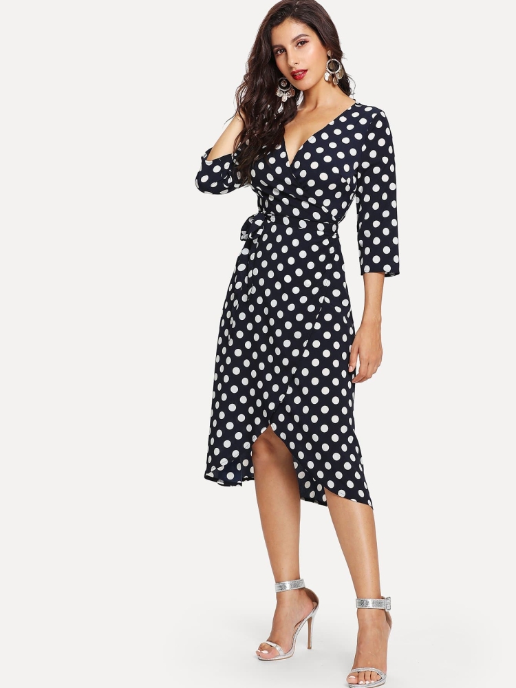 Платье макси в горох Шейн