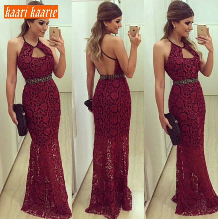 Кружевное платье в пол