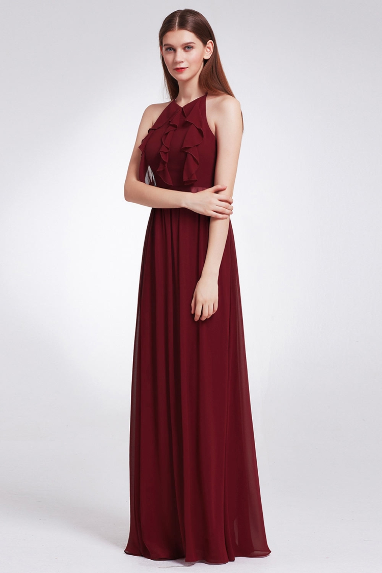 Эврика бордовое платье шифоновое