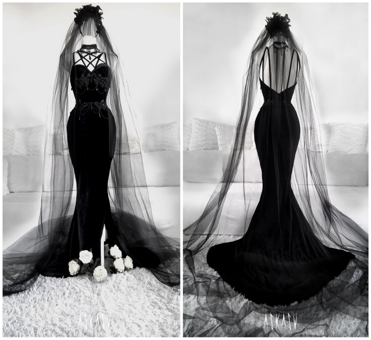 Готическое свадебное платье