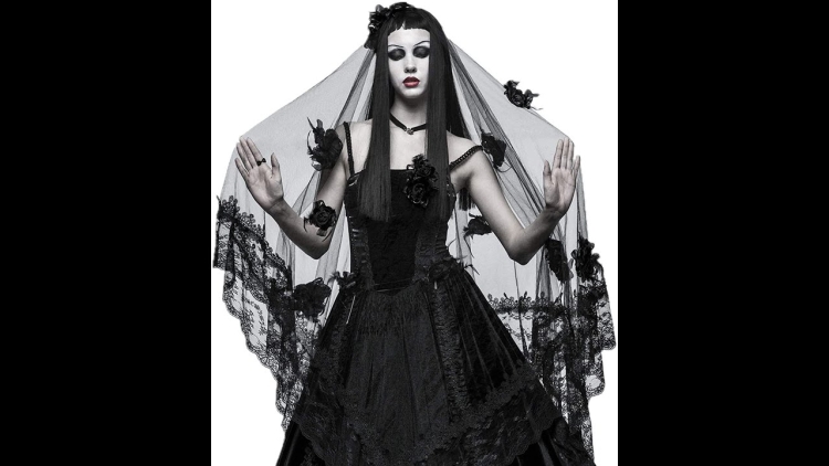 Платье Викторианская Готика чёрное свадебное