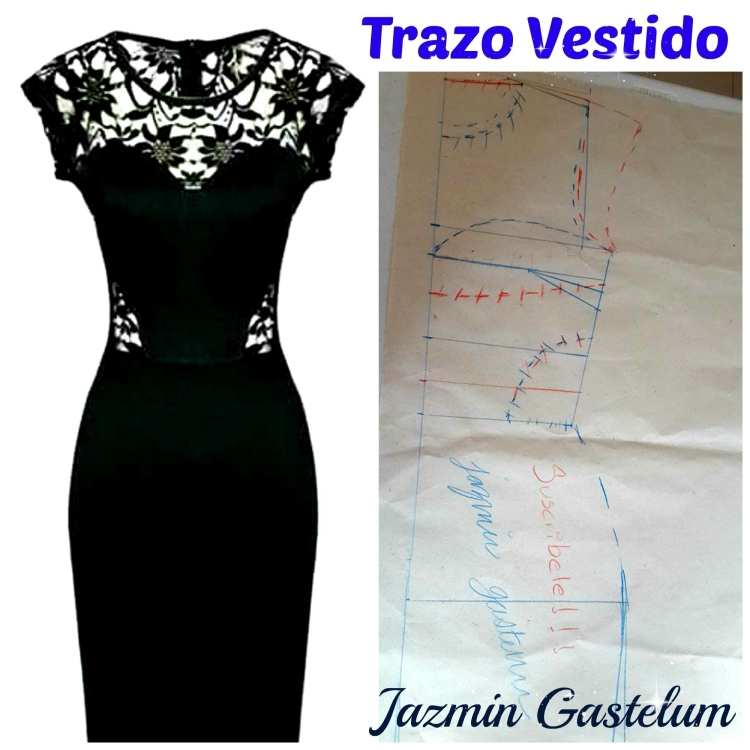 Выкройка платья с кружевом