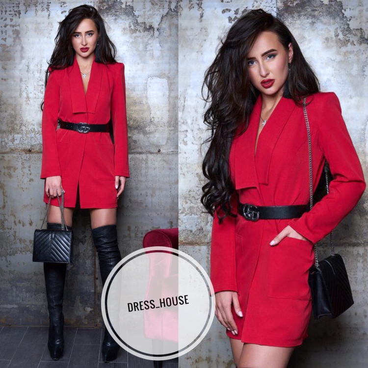 Красное платье пиджак