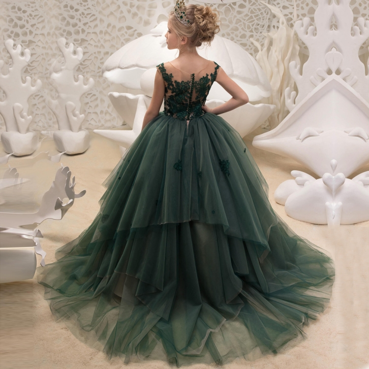 Вечернее платье зеленый для девочки