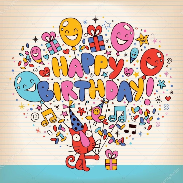 Креативный плакат на день рождения