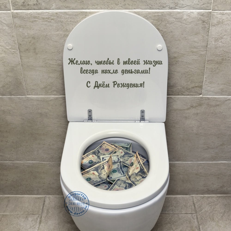 Смешной подарок унитаз