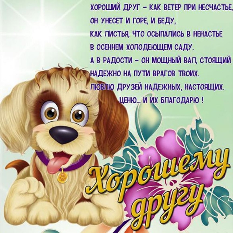 Красивое поздравление другу