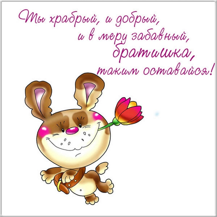 Поздравительные открытки с днем рождения братишка зайчишка