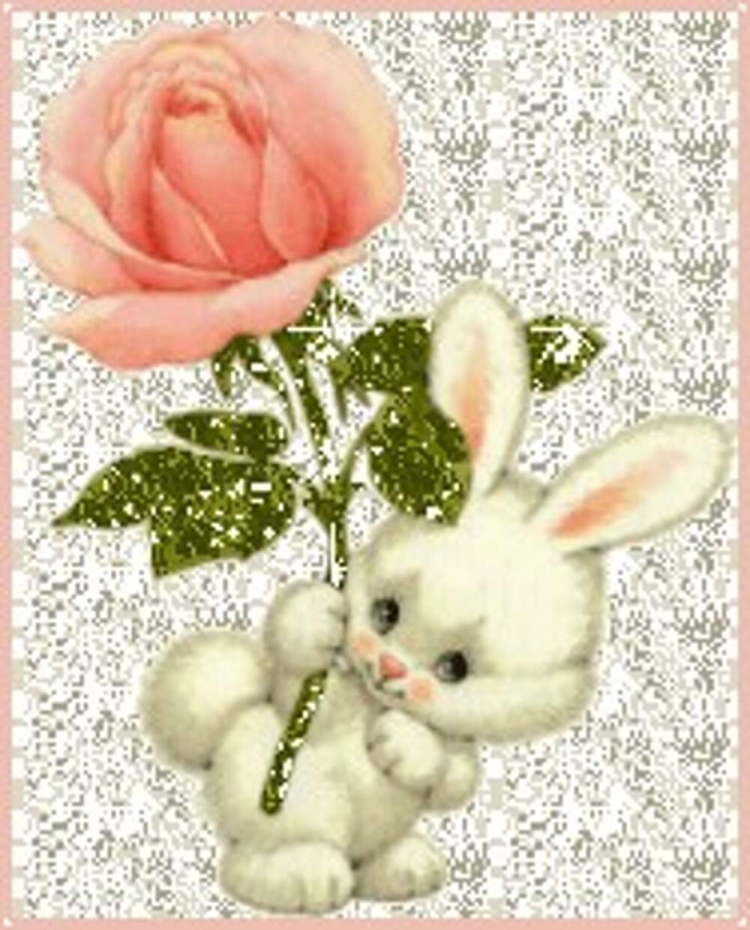 Зайчик с розой
